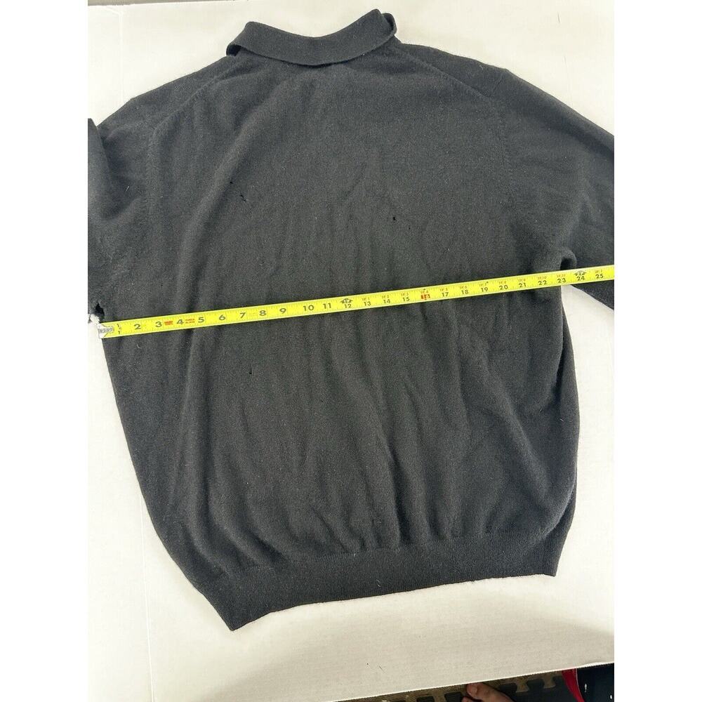 Daniel Bishop 2 Ply Cashmere Sweater Mens Sz XXL *Needs Repair* Has Holes Black - Picture 13 of 16